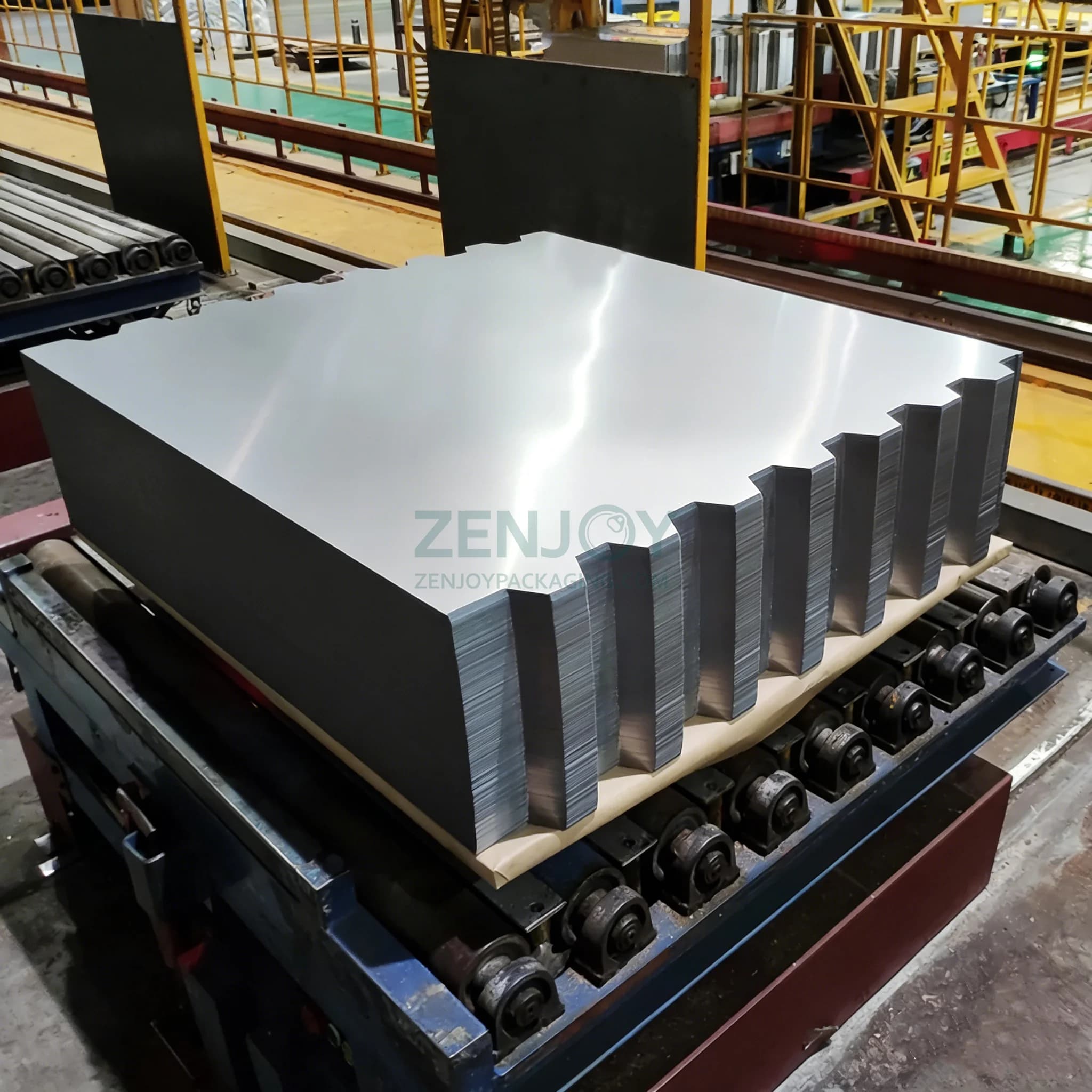 Tinplate scroll cutting sheet